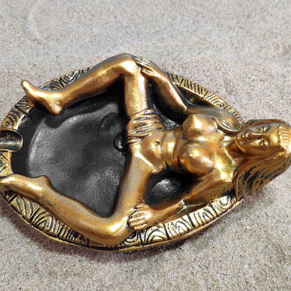 Vintage Resin Bathtub Girl Ashtray, Gothic Style Ashtray, Creative Living Room Home Desktop Decoration, Tabletop Ornament