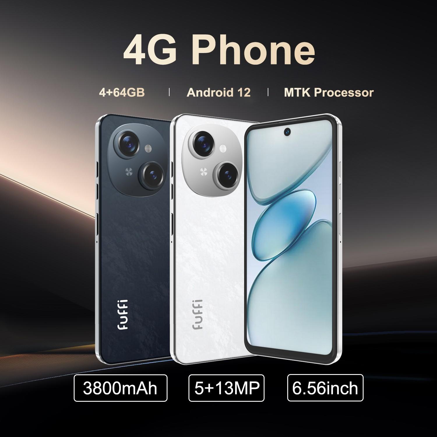 FUFFi-Smartphone Cellphone,4+64GB ROM,6.56 Inch Display,Unlocked