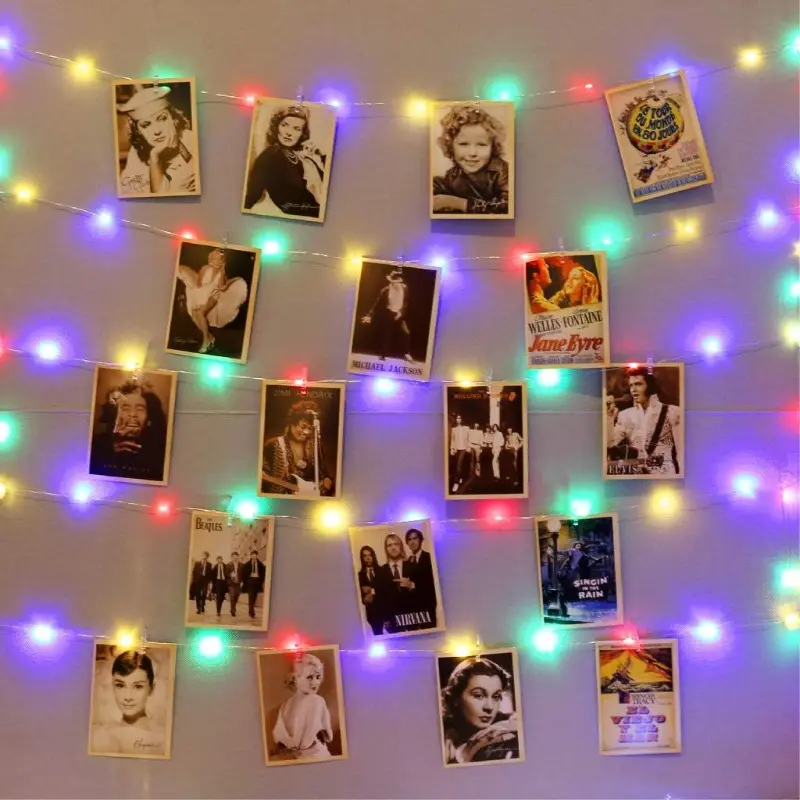 120LEDs Photo Clips String Light, 40Ft USB, Remote, 8 Modes and Timer