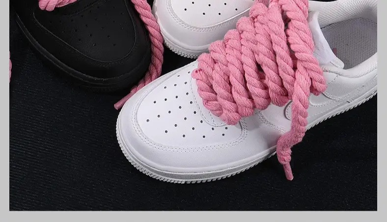 Handmade Viscose Rope Braided Shoelaces - Jute Look, Durable Lace Core, Thick, Abrasion Resistant, Casual Shoe Accessories for Sport Shoes, Back to School, Abrasion Resistant Shoelaces