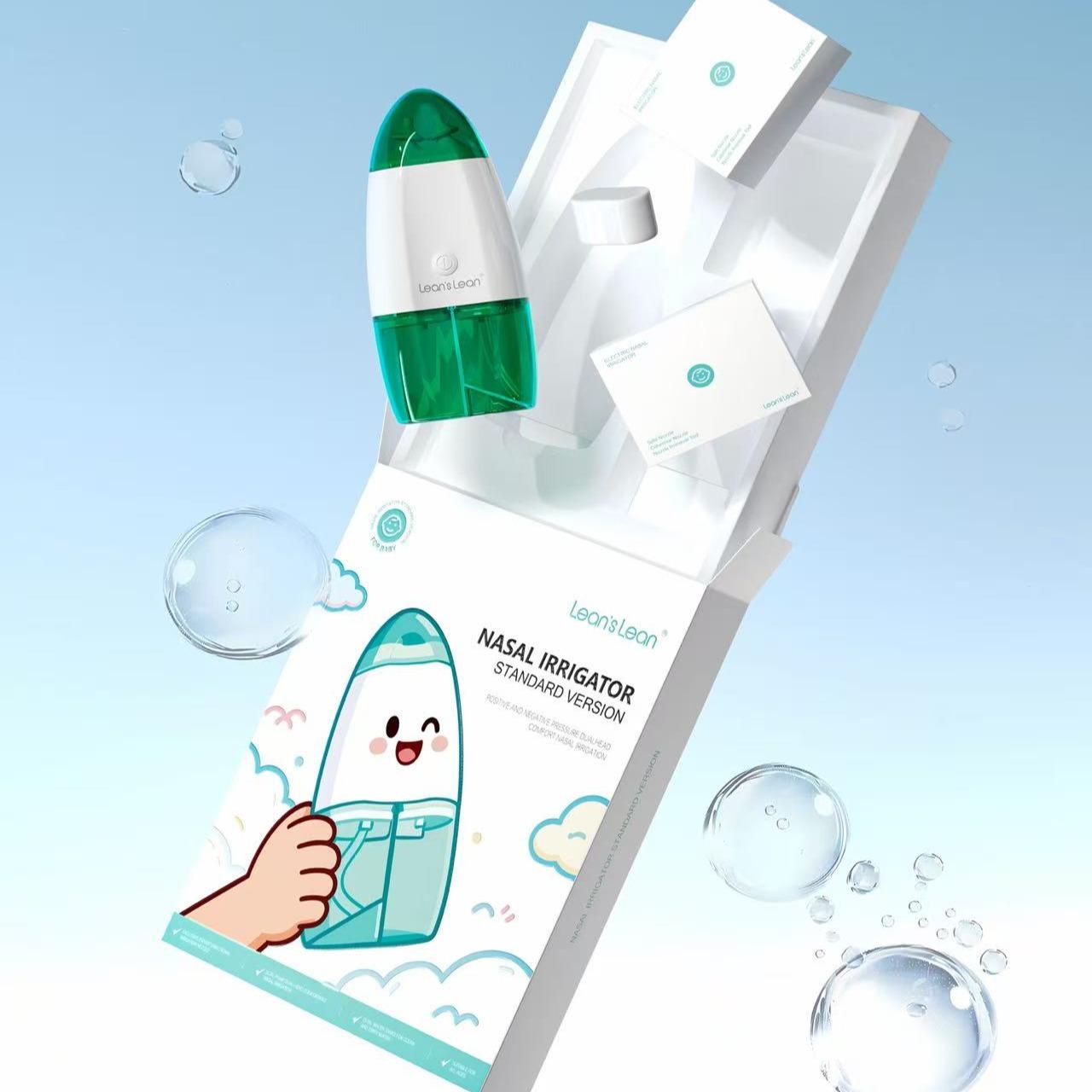 Electric Nasal Irrigator for Adults and Kids, Rechargeable Waterproof Portable Nose Rinse Device, Travel Home Nasal Care Instrument