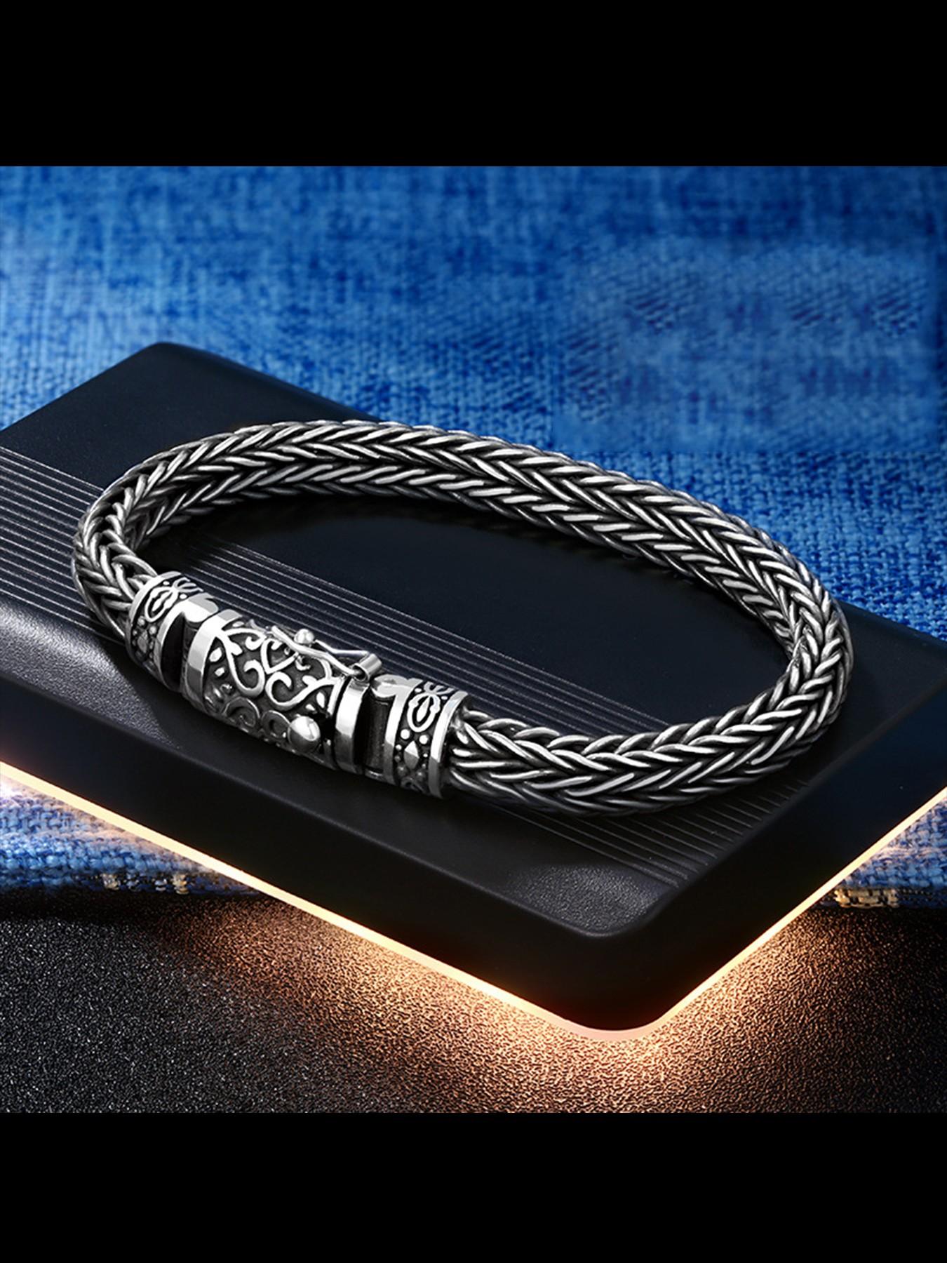 New Ethnic Style Vintage Worn Weave Dragon Bone Chain Fashion Unique Bracelet, Handmade Fox Tail Chain Bracelet, Trendy Accessory