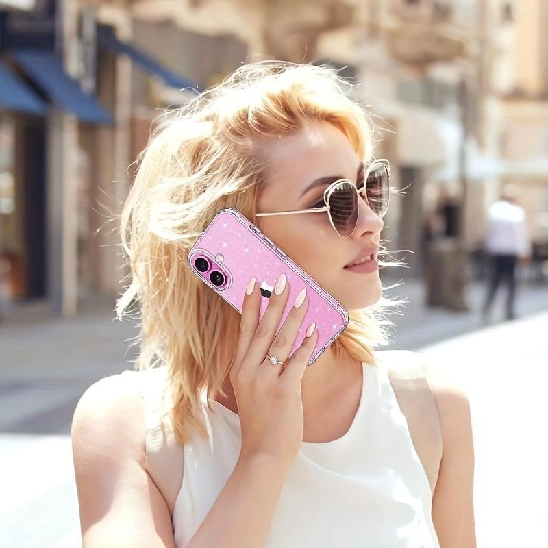 Transparent Glitter Phone Case for iPhone 17/16/15/14/13/12/11 Pro Max, High Aesthetic Multi-Color Protection Cover, Stylish and Durable