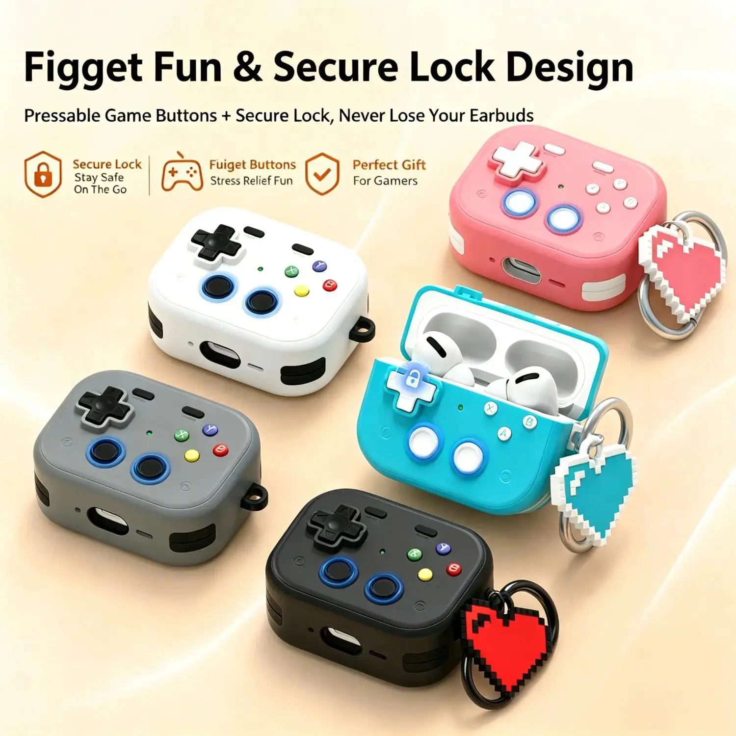 Hard Shell Protective Case for AirPods Pro 3, Shockproof Anti-Drop Cover with Full Body Protection