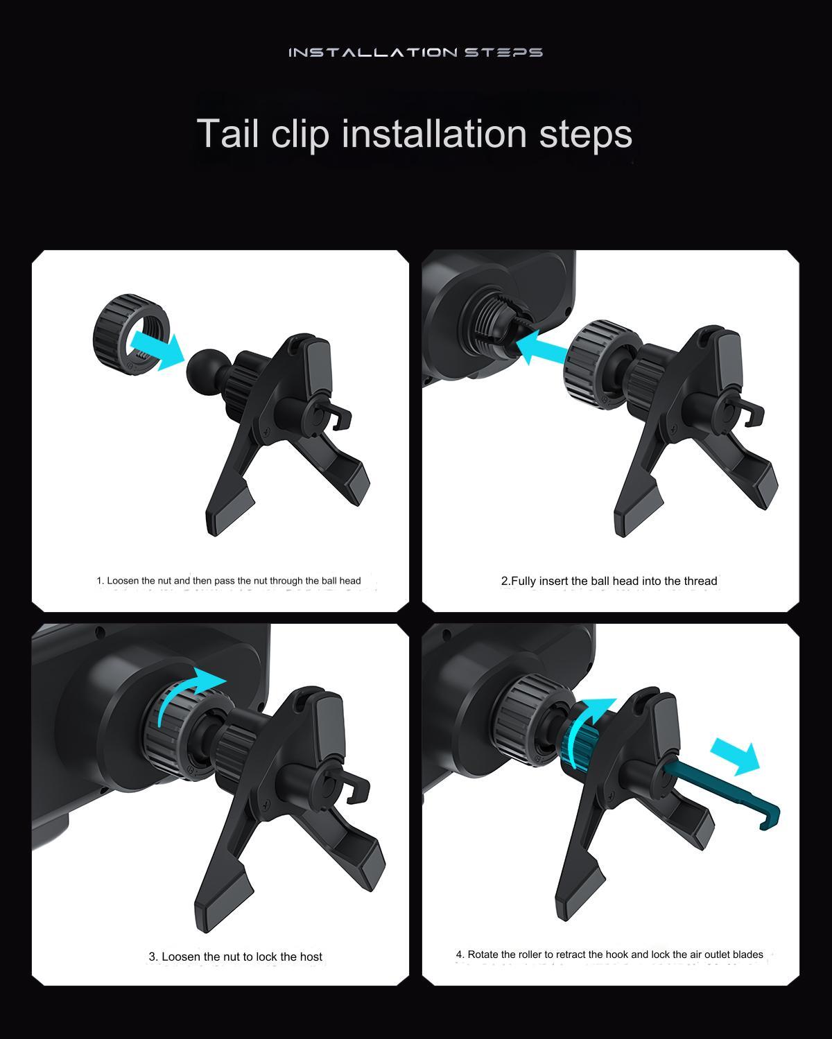 Wireless Car Charger, Auto Clamp Car Charger, Phone Charging Phone Holder Car Gadgets for Smartphone Mount, Car Accessory Items, Multifunctional Charger, suitable for 6-7.2-inch mobile phones,Under 18cm Tablets,Valentine's Day great gift