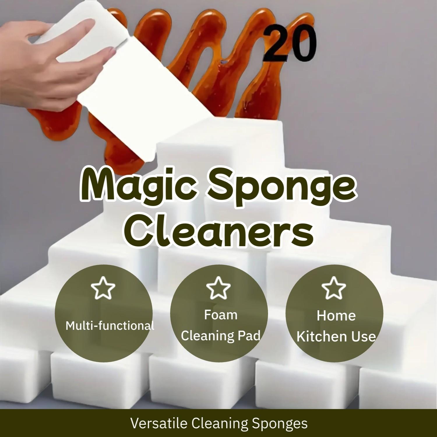 Magic Sponge Set 10/20 Pieces, Easy Cleaning, Multi-Purpose for Home and Kitchen, Ideal for Removing Stains and Grease