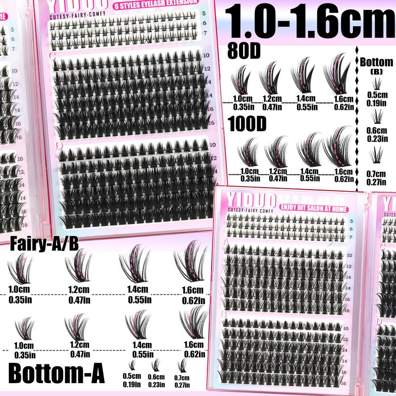 2102pcs/set Mixed Styles Lash Clusters Kit, 13 Styles Fairy A/B, Volume 40D/50D/60D/100D/150D and Bottom Eyelash Clusters Extensions with Bond and Seal, Makeup Tools for Beginners and Proficient, DIY at Home with Eyelash Extension Tweezers 2102pcs/set Mixed Styles Lash Clusters Kit, 13 Styles Fairy A/B, Volume 40D/50D/60D/100D/150D and Bottom Eyelash Clusters Extensions with Bond and Seal, Makeup Tools for Beginners and Proficient, DIY at Home with Eyelash Extension Tweezers