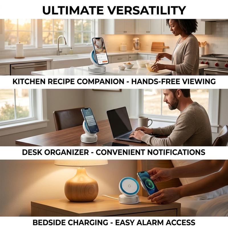 Magnetic wireless charging stand, mobile desktop stand, strong magnetic attraction, stable rotation, portable car office stand