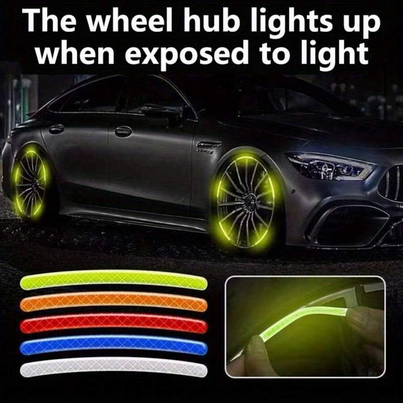 40Pcs High-Visibility Car Wheel Reflective Stickers, Night Safety Decals