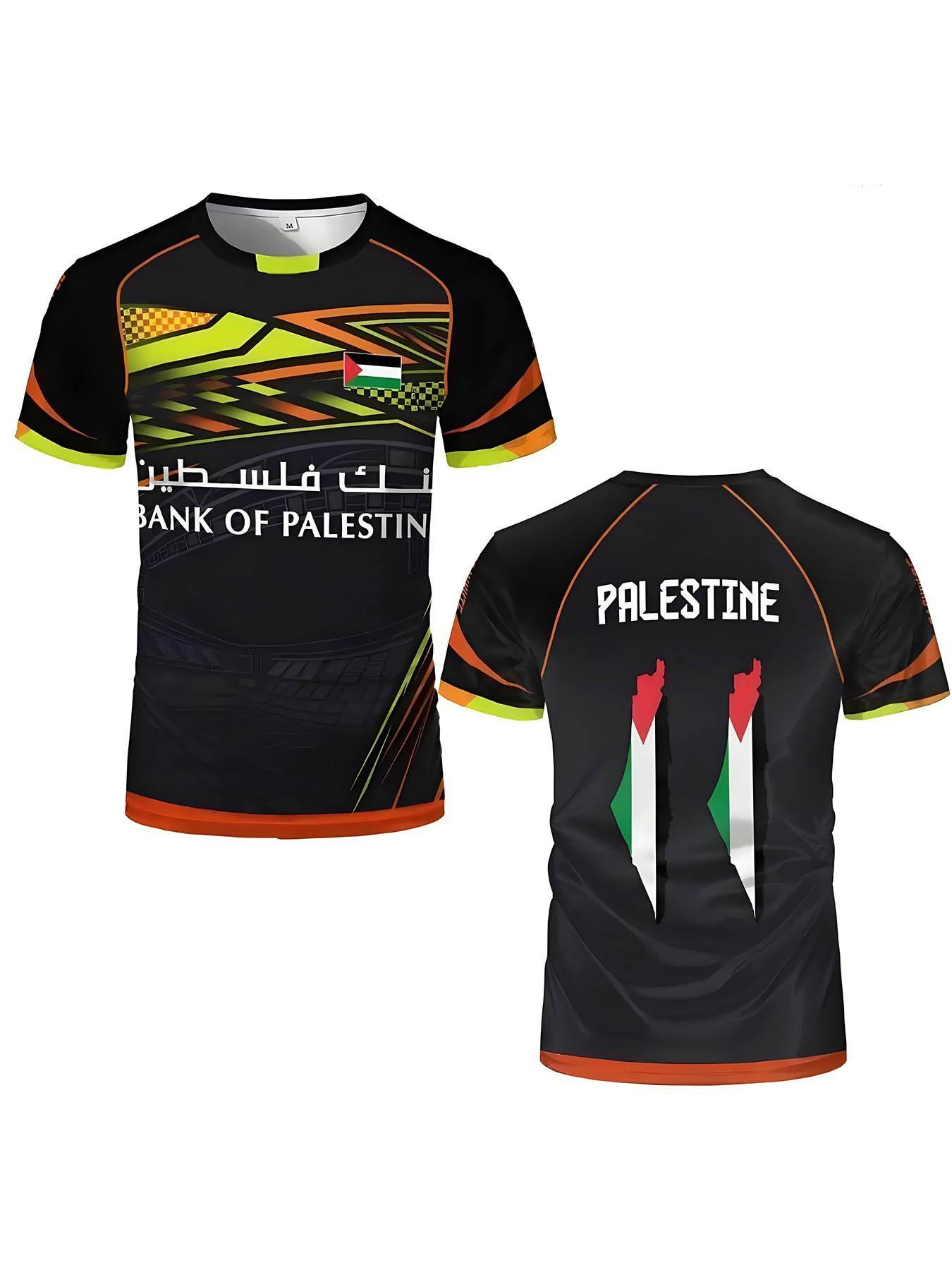 trending clothes fast shipping items,2026 New Palestine Football T-Shirt, Summer Unisex Soccer Jersey, Casual Short Sleeve Fitted Tee, All Seasons Gift Wholesale,fast shipping items