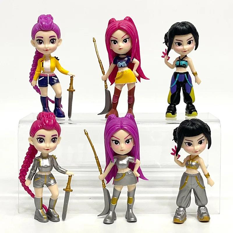 NEW Kpop Devil Hunter Rumi Zoe Mira Anime Polyvinyl Chloride Character Collection Desktop Trinkets Childrens New Year Gift