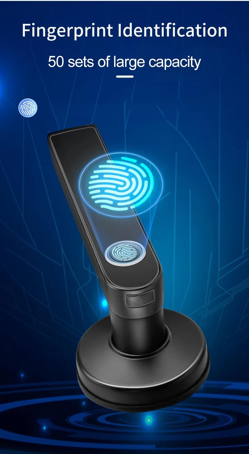 Tuya Smart Fingerprint Door Lock, Wireless Battery Powered, Supports Fingerprints/APP/mechanical Key, Low Energy Design, Low Battery Alert