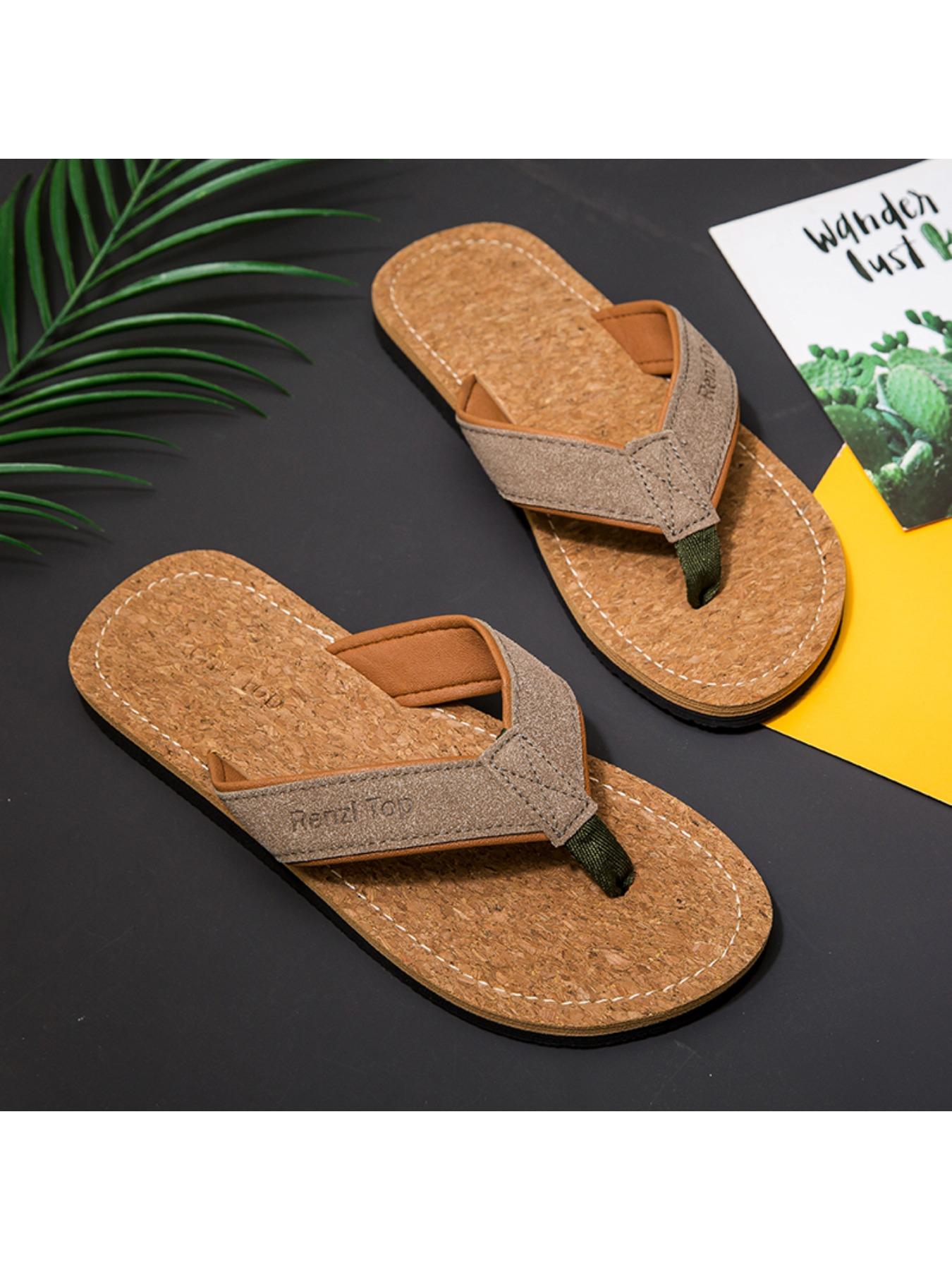 Summer Men's Sandals, Casual Y-Strap Eva Slippers, Lightweight Outdoor Beach Shoes, Indoor Home Footwear, Comfortable and Stylish