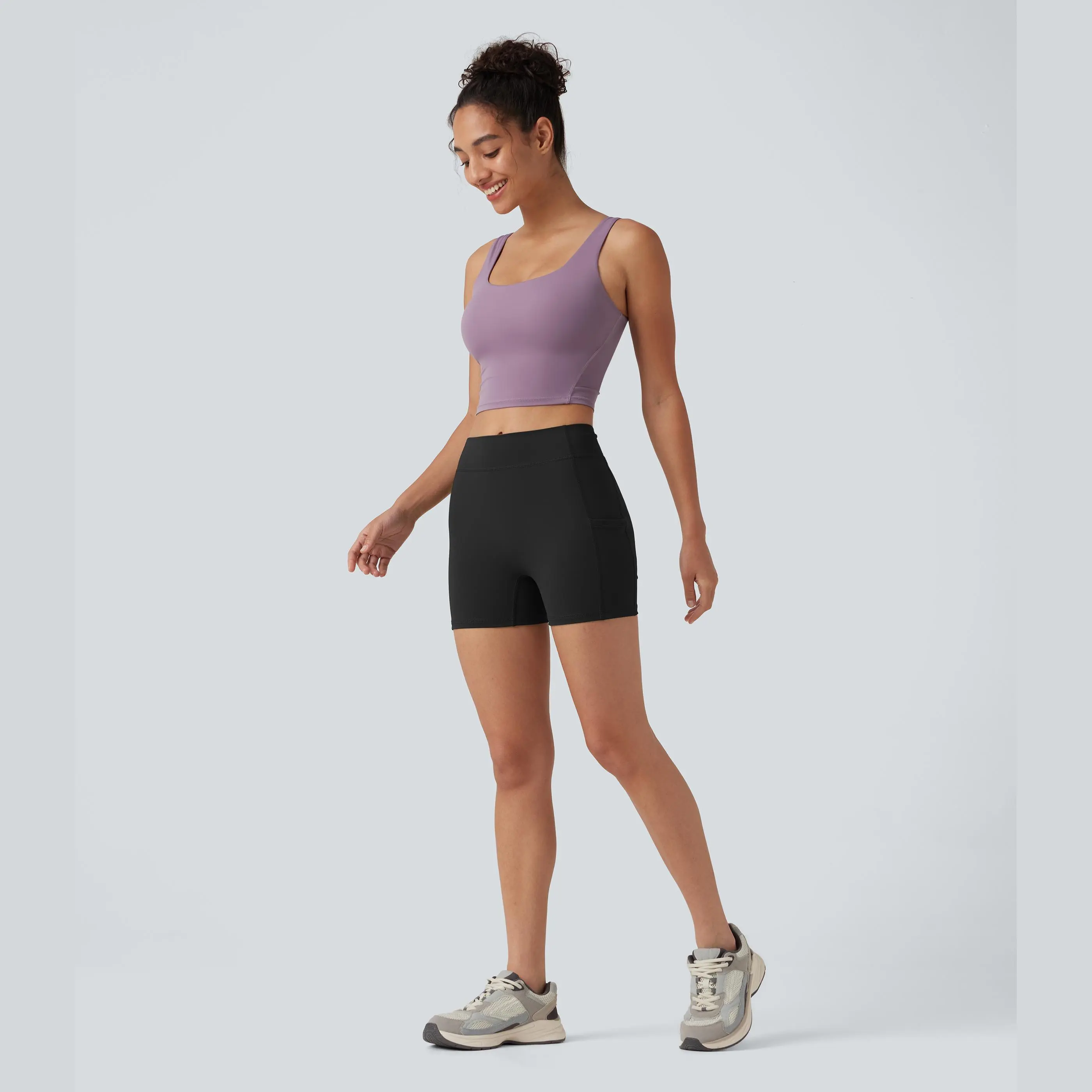 Halara Softlyzero™ Airy High Waisted Side Pocket Plain Cool Touch Yoga Shorts 3.5"-UPF50+