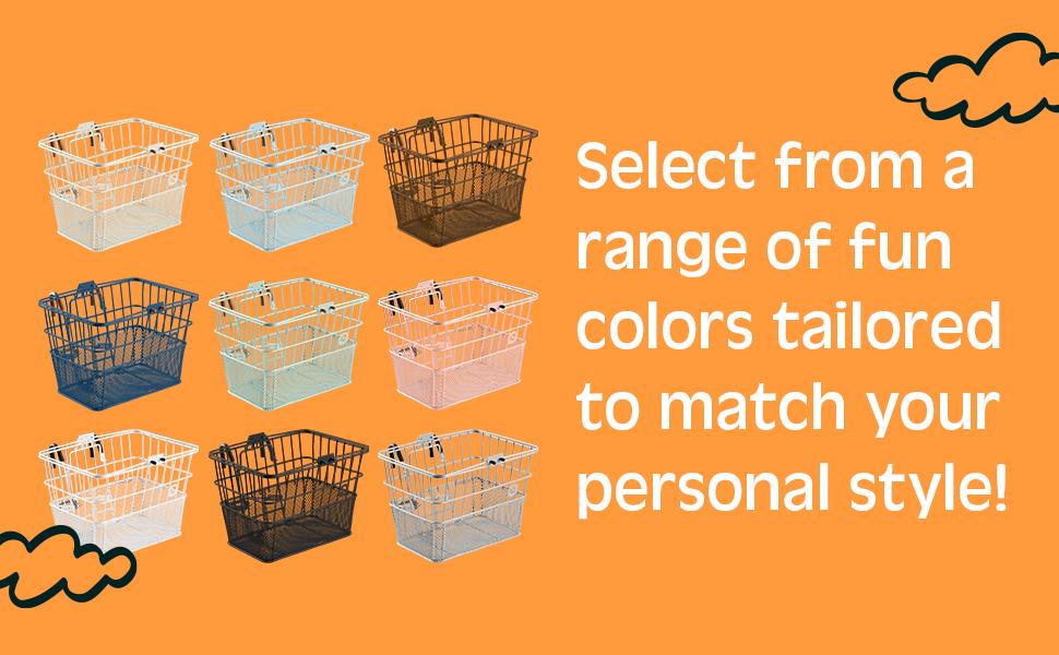 Detachable Steel Mesh Front Bike Basket with Integrated Detachable Hooks, Built-In Handle, Easy Assembly and Portability for Bicycles