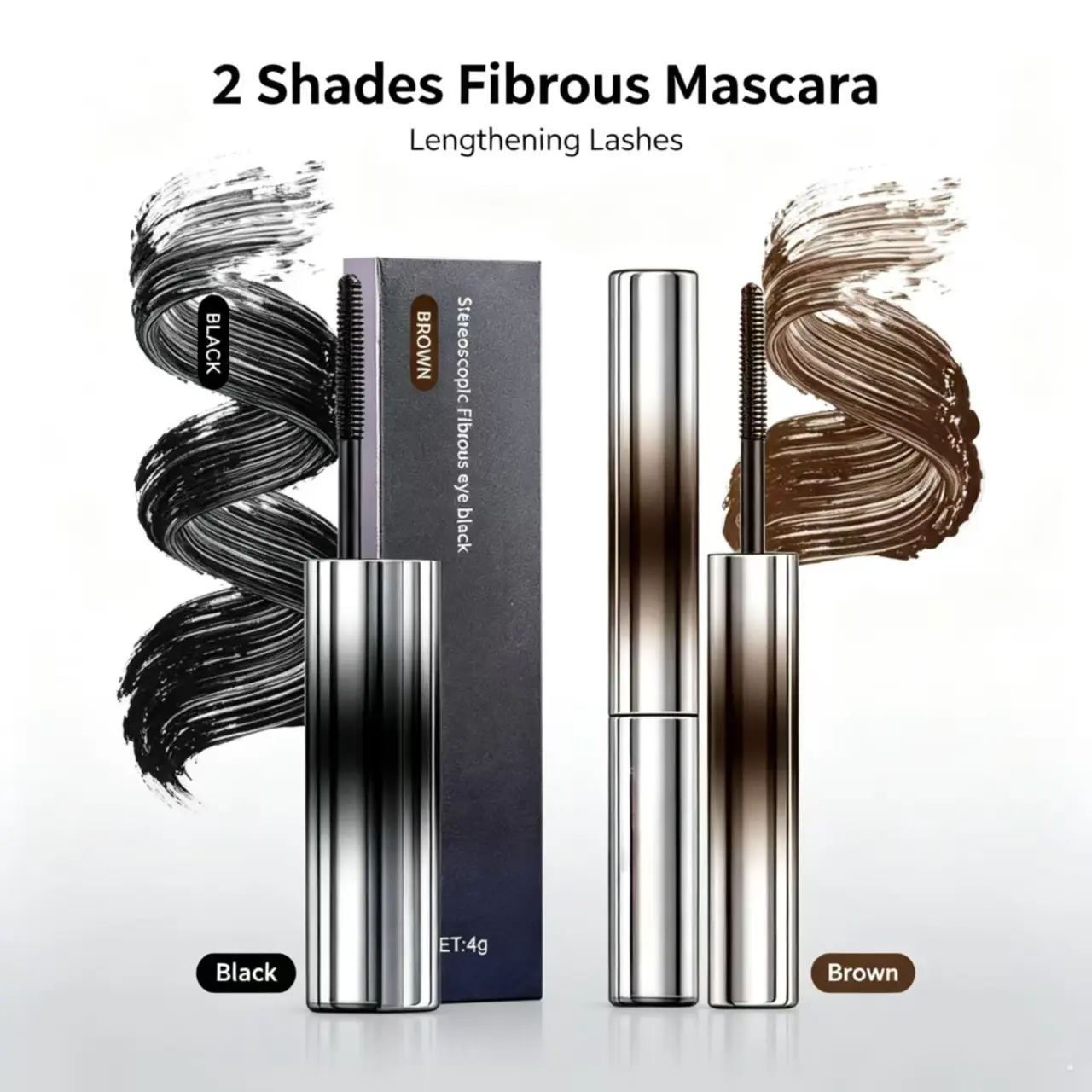 Mascara, Natural Lightweight Silky Texture, Easy To Apply, Gorgeous Daily Eye Makeup, Smudge-Proof Convenient Eyelash Mascara