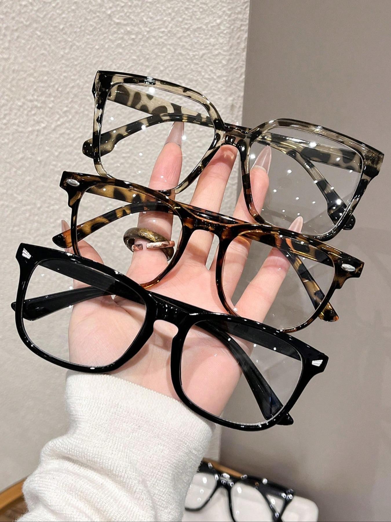 6 Pairs Unisex Fashion Classic Non-Prescription High Quality Eyeglasses, Perfect for Daily Use, Street Photography & TV Viewing, Perfect Gift Idea