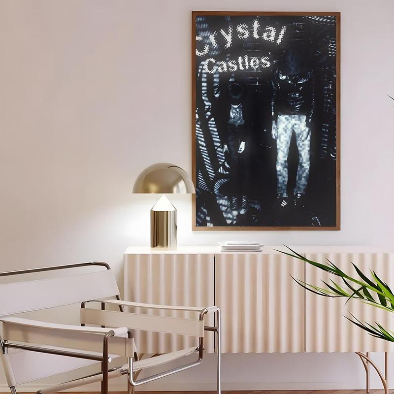 Synth-Pop Legends C-Crystal Castles Poster HD Waterproof Moisture-Proof Scratch-Resistant Durable Sticky Poster For Household Living Room Bedroom Corridor Cafe Bar Wall Decor & Gift