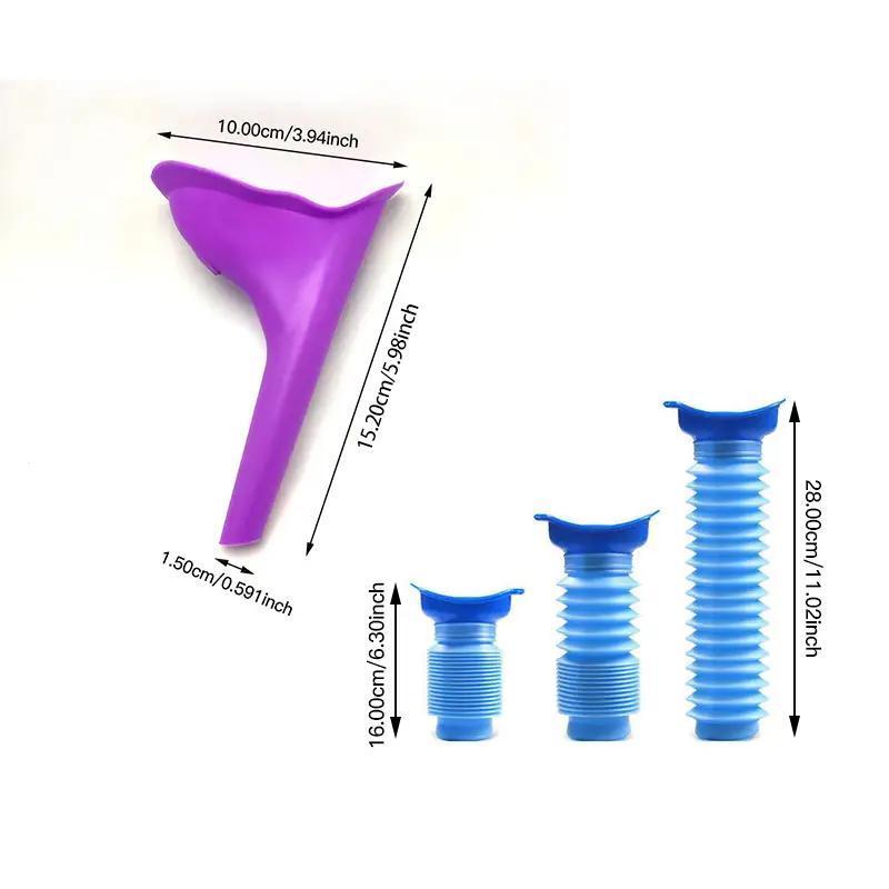 Women's Outdoor Urinal Silicone Portable Urine Bucket, Leak-Proof Emergency Car Camping, Hygienic Easy Clean, Model 001