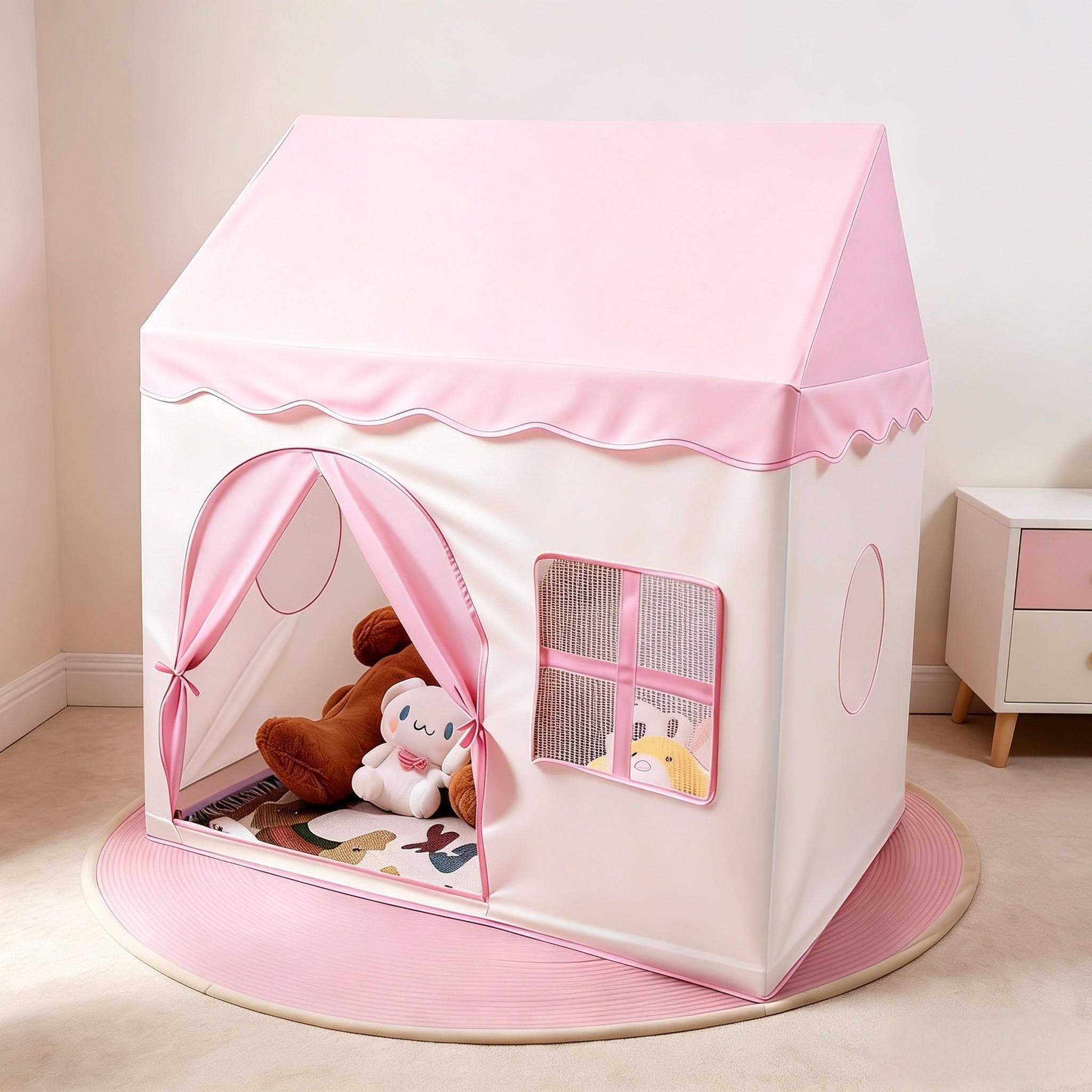 Kids' Toy Castle | Floral Play Tent | Secret Base & Sleep Tent | Outdoor Beach Toy | Unisex Holiday & Xmas/Halloween Gift | No Accessories