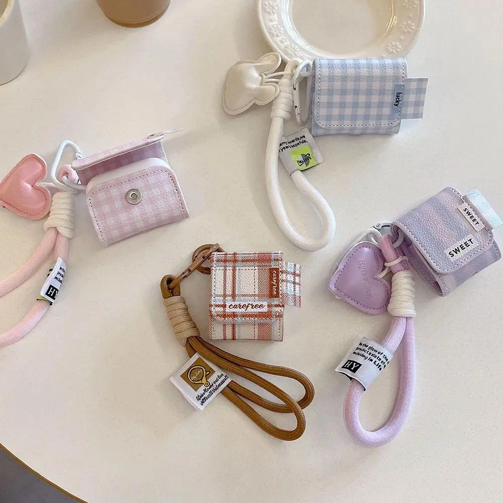 Lattice Leather Case For AirPods 4 2024 Earphone Case For Apple AirPods 1 2 3rd 4th Generation Pro 2nd Cover Lanyard Headset Bag