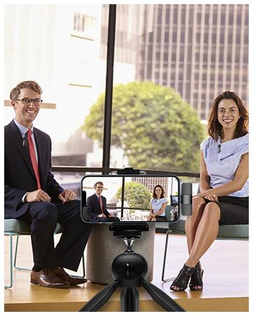 2 Pack Professional Wireless Mini Microphone for iPhone, iPad iPhone 15, iOS and Android Devices, Professional Microphone for Video Recording, Vlog,Live Streaming