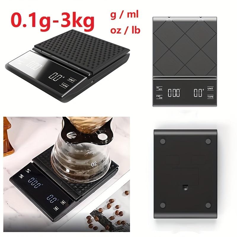 0.1g/3kg Of Accuracy Coffee Scale With Timer Digital Food Scale Weight Grams And Oz For Pour Over Coffee Espresso, Drip Coffee Baking Cooking