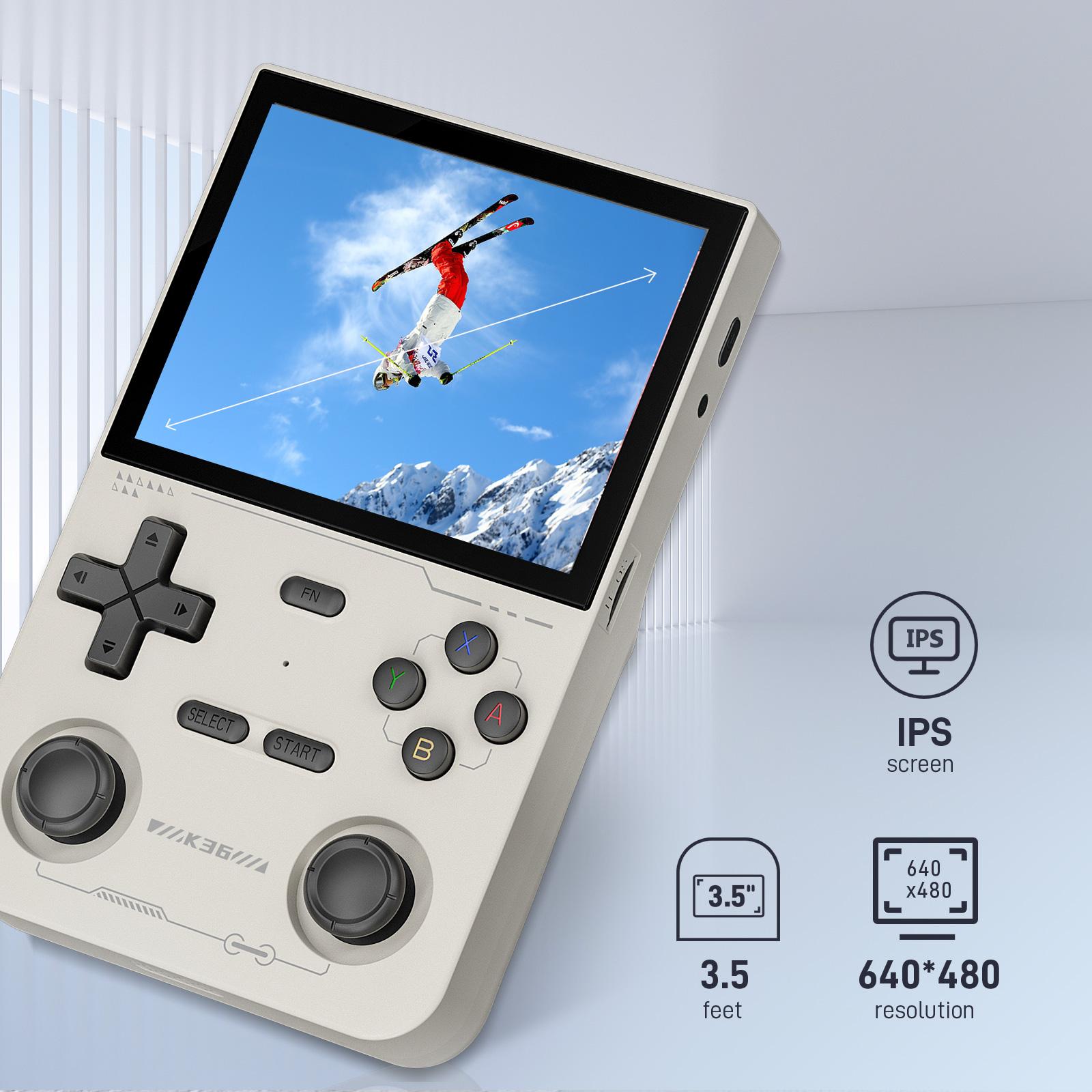 YLA GAMINJA K36 Retro Handheld Game Console with 3.5 Inch IPS Screen 64GB Games 36 Max Emu La Dorade Juegos Portable Gaming System - Digital