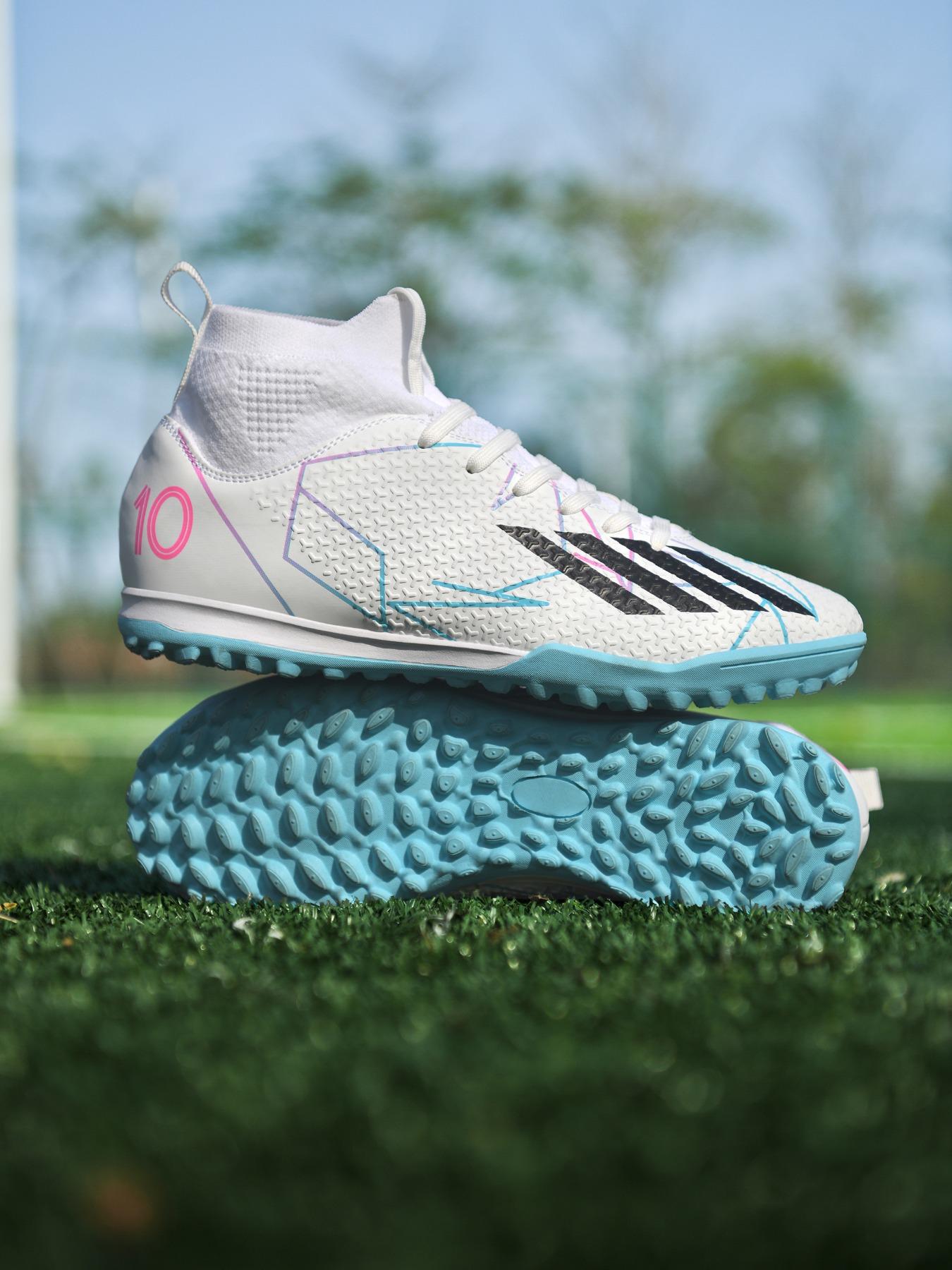 New Unisex Soccer Shoes, World Cup Ag Long Studs Anti-Slip Training Boots, Outdoor Grass Football Cleats, Professional Sports Footwear