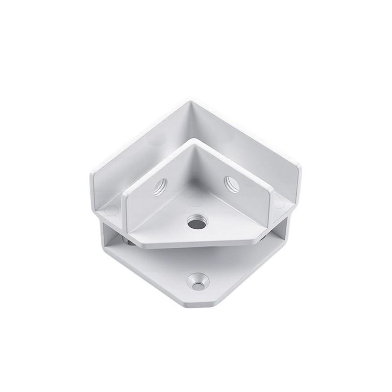 4pcs Adjustable 90-Degree Glass Clips Set, Ideal for Wine Cabinet, Display Rack, Custom Shelving, Secure Glass Panels at Bottom Corners