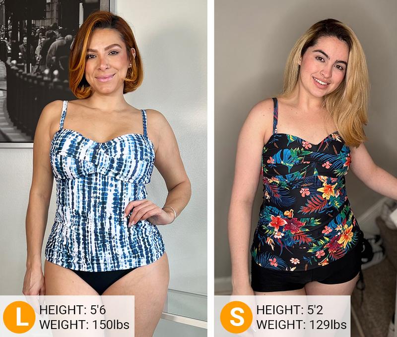 Holipick Tankini Top for Women Twist Front Bandeau Swim Top Tummy Control Bathing Suit Top Only No Bottom