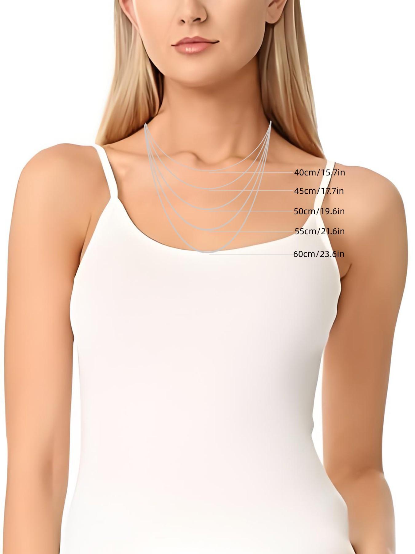 925 Sterling Silver Women's Simple Fashion Chain Necklace, Classic Series Necklace, Fashion Jewelry Accessories for Women As Gift, Minimalist Necklace