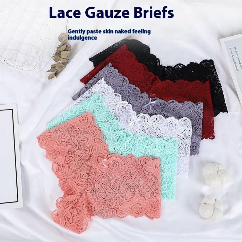 Lace Bikini Pants for Women - Low-Rise, Wavy Edges,Semi-Transparent Mesh, Skin-Friendly, Soft, Triangle Style,ldeal for Beach Parties & Camping