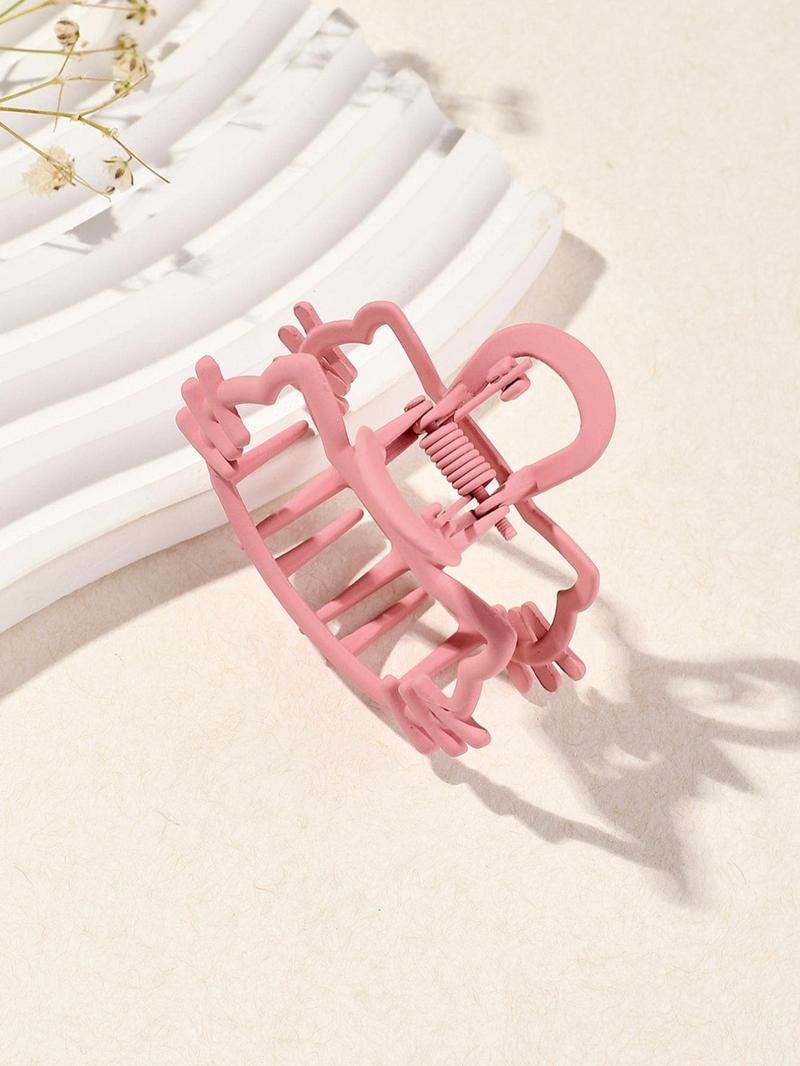 Women's Cute Cat Design Hair Claw, Trendy Plain Color Hollow Out Design Hair Claw, Fashionable Hair Accessories for Women & Girls for Hairstyle Decoration, Hair Clip