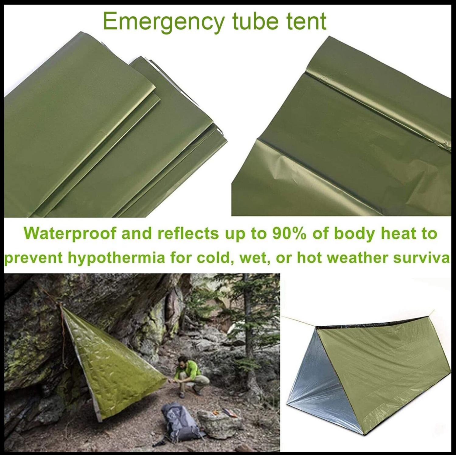 Water Windproof, Waterproof, Foldable Thermal Triangular Lightweight Portable Rain Tent – Wind Resistant Emergency Warm Survival Shelter for Camping, Outdoor Hiking Equipment, Lightweight Portable Tent outdoorfun