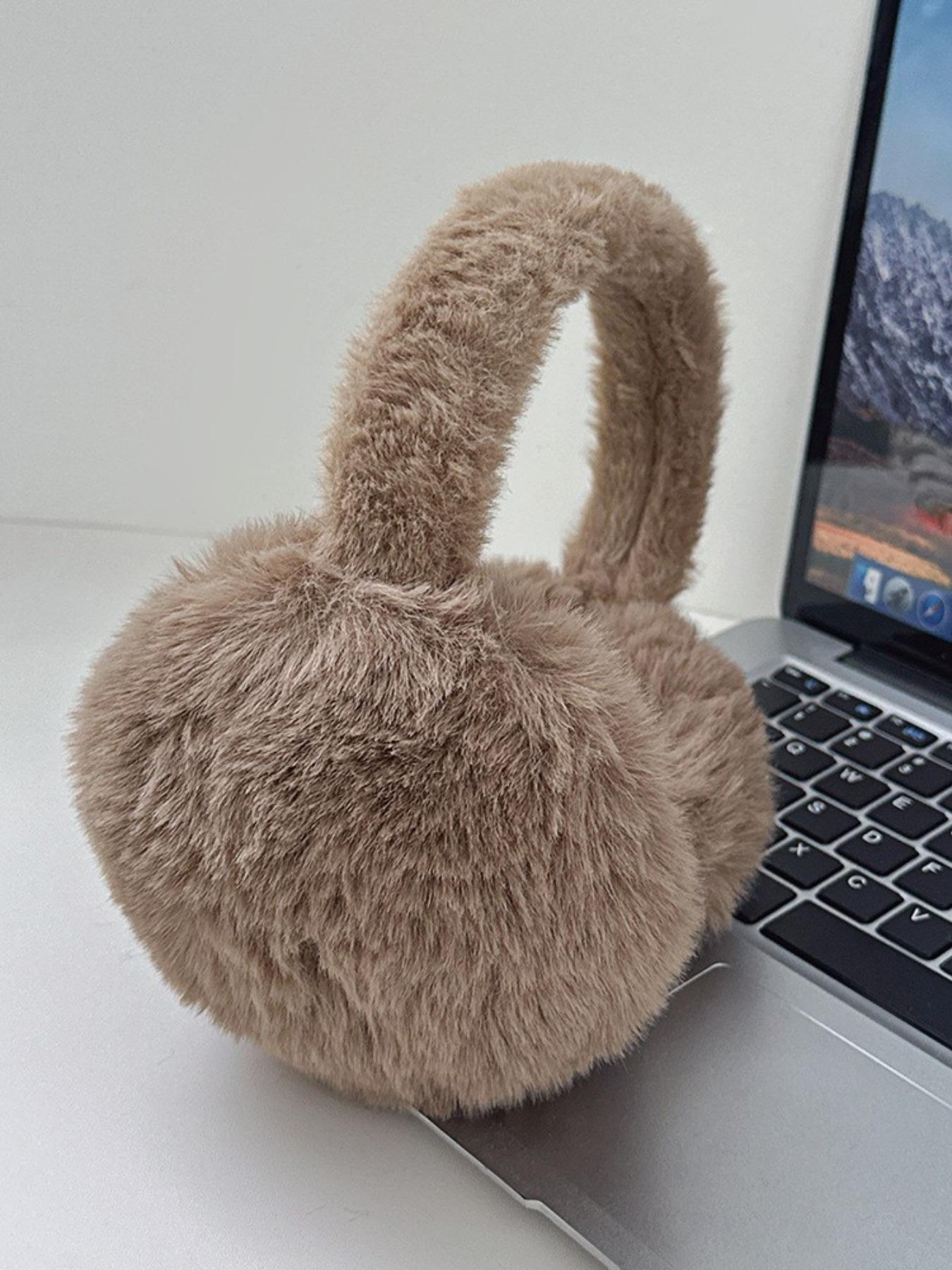 Winter Foldable Ear Warmer, Ear Protectors, Thick Soft Fleece Material, Random Color, Suitable for Commuting, Cycling, Skiing, Outdoor Activities