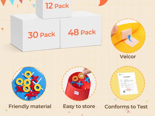 JoyCat Tic Tac Toe Strategic Board Game, Mini Board Game Toy, Fun Indoor Game Night Activity, Birthday Christmas Party Favors, Goody Bag, Gifts for Students