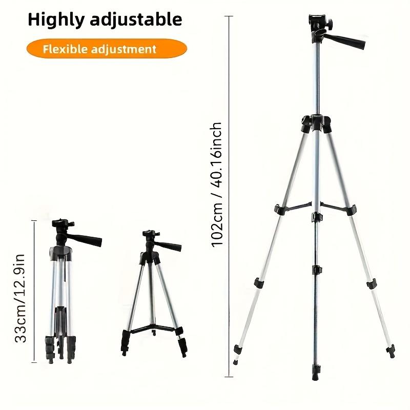 Foldable Multi-Function Camera Tripod, Portable Adjustable Selfie Stick with Phone Holder, Ideal for Photography, Live Streaming, Video Recording, Tripod Stand