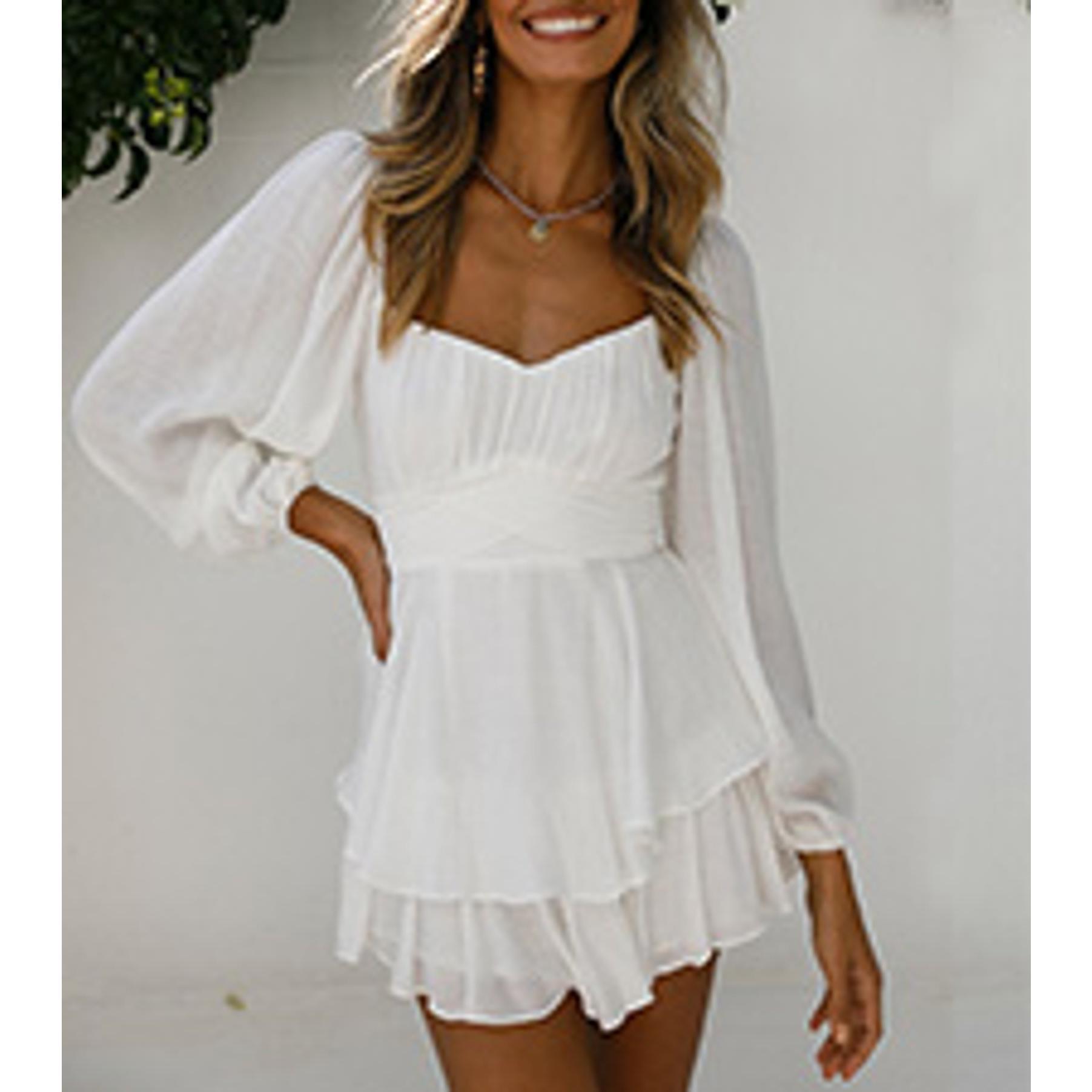 Women Tube Top Romper Strapless Bandeau Cold Shoulder Jumpsuit OutfitsGift