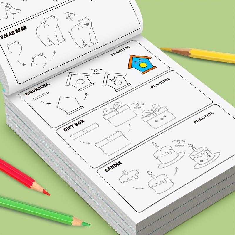 Children's Step-by-Step Drawing Book: Over 200 patterns, a drawing guide suitable for beginners, coloring and sketching tutorials, an educational art learning book using durable paper, which can be used as a holiday gift