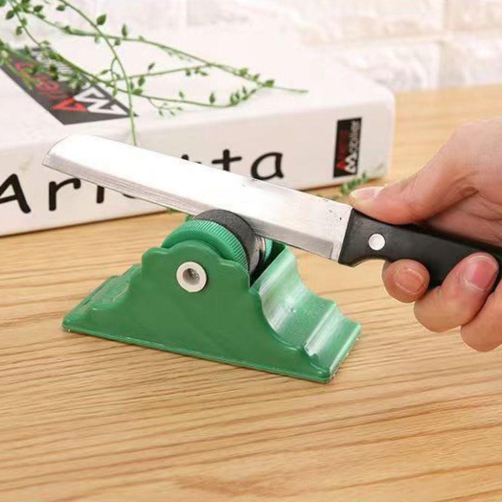 Base Kitchen Sharpening Tool Portable Self-adhesive Sharpening Stone ABS and Grinding Wheel Save Labour Kitchenware Sharpener