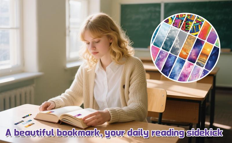 [Magnetic Bookmarks] 96pcs Colorful Page Clips & Marks for Men & Women | Paper Clip Book Markers for Students, Teachers, Reading, School, Library, Office Accessories | Durable Cardboard& Attractive Design | Bookmarks Gifts for Book Lovers