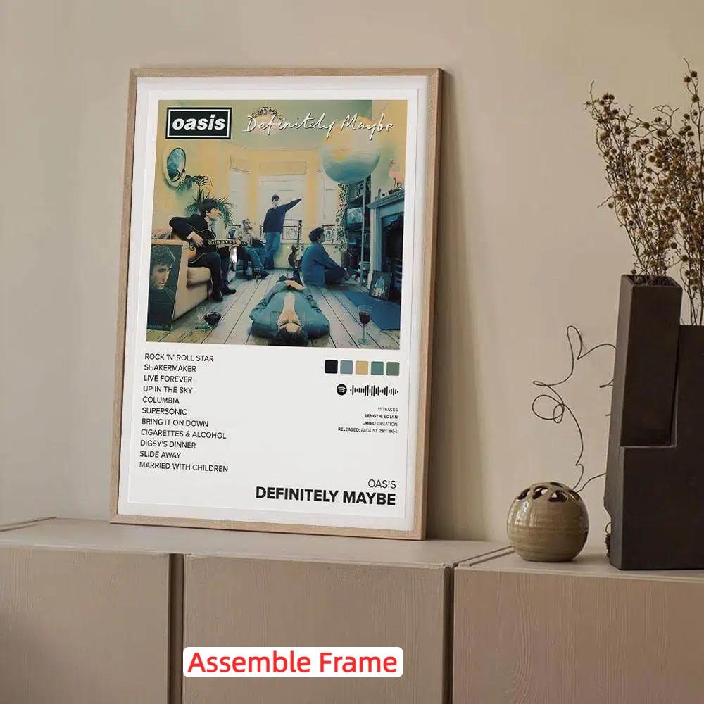 1pc Oasis Poster Album Cover Art, Unique Artwork, Music Room Wall Decor, 1994 Decoration, Perfect Home Decor & Creative Gift, Universal Setting