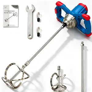 Heavy Duty Electric Stirrer, High Power Industrial Mixer, Uniform Mixing Effect, Comfort Grip, for Cement Paint Mortar Mixing