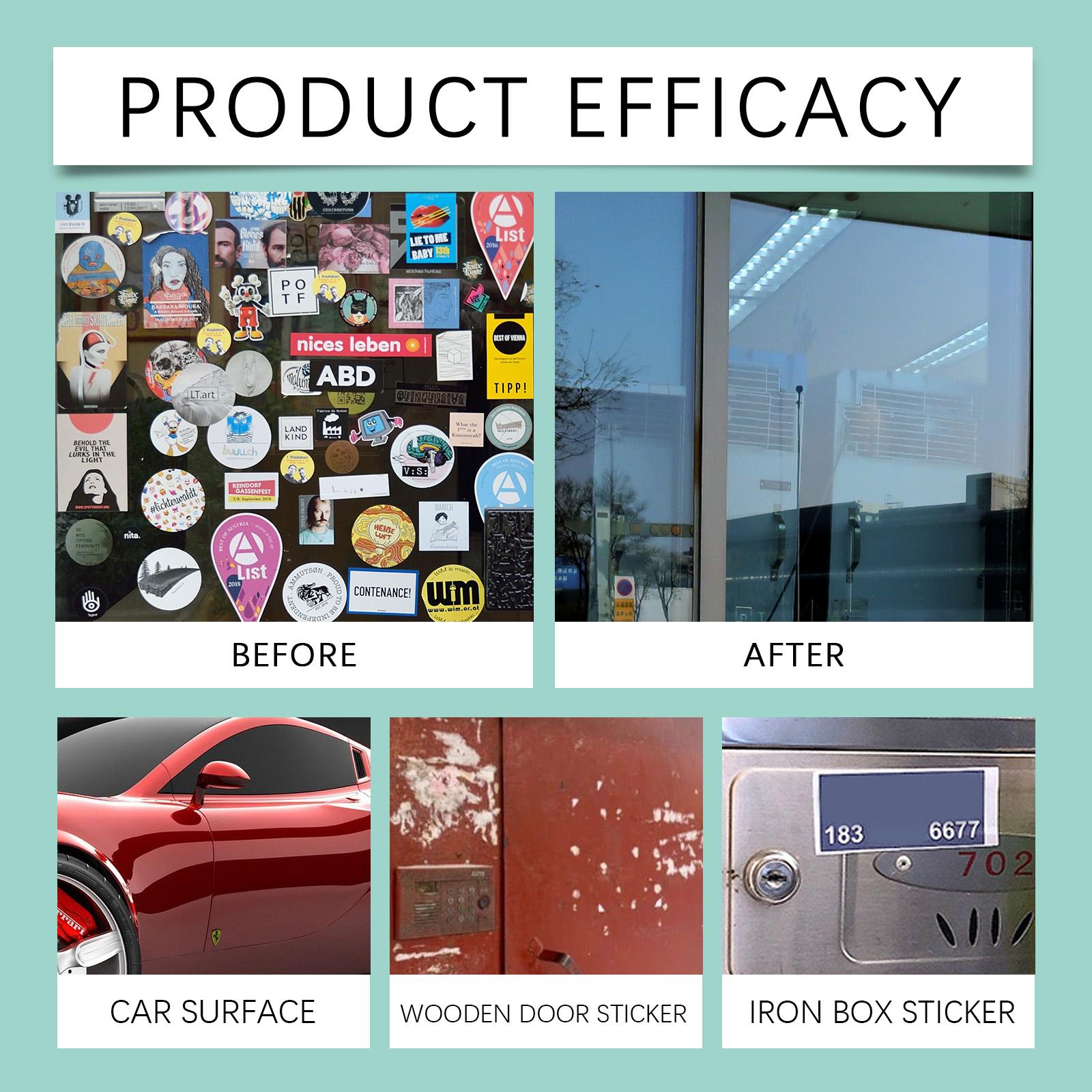 Adhesive Remover Multi-Surface Oil Softening Cleaning Residue Sticker Adhesive Remover, Effective Cleaner for Various Surfaces