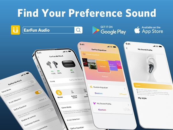 EarFun Air Pro 4 Adaptive Hybrid Noise Canceling Wireless Earbuds, Qualcomm Snapdragon Sound, aptX Lossless, 6 Mics AI CVC 8.0 Call, LDAC Hi-Res Audio, 52H Playtime, Bluetooth 5.4, White