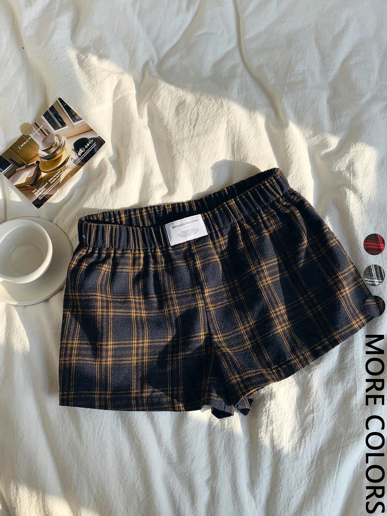 Women's summer casual everyday fashionable and cute plaid shorts Bottom
