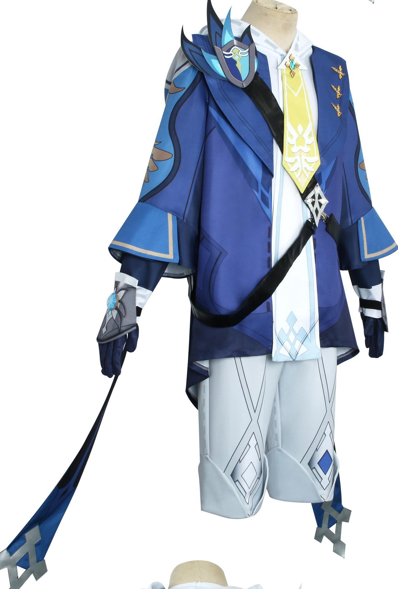 Mika Cosplay Anime  Impact Cosplay Costumes Mika Schmidt Cosplay Uniforms Clothes Suits Blue Outfits Coats Jackets