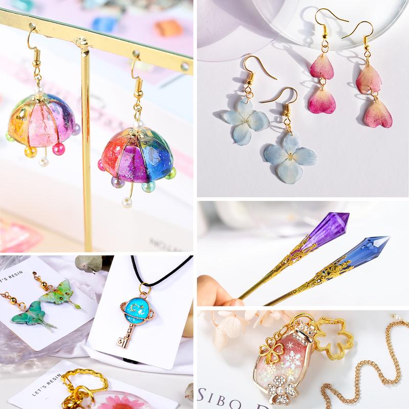 Low Viscosity Crystal Clear UV Resin Kit, Quick-Curing&Low Shrinkage UV Resin Kit for Art, Crafts, Jewelry Making, Casting, Gifts - LET'S RESIN Low Viscosity Crystal Clear UV Resin Kit, Quick-Curing&Low Shrinkage UV Resin Kit for Art, Crafts, Jewelry Making, Casting, Gifts - LET'S RESIN