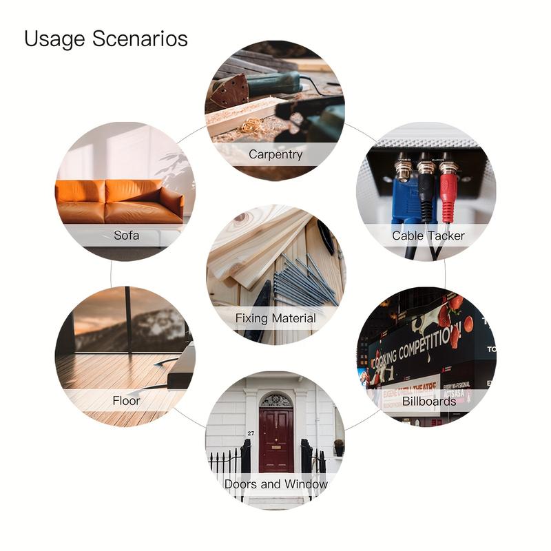 3 in 1 Staple Gun, 1 Count Extra Heavy Duty Staple Gun with 800pcs Staples, Multifunctional Upholstery Stapler for Fixing Material, Decoration, Carpentry, Furniture, Door and Window